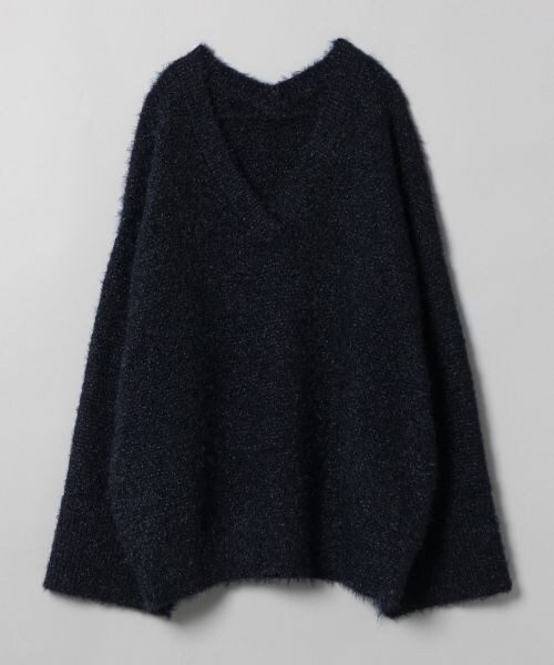 JEANASIS（ジーナシス）の「5GキラカノコVプルオーバーLS（トップス・ライトグレー()/ネイビー()・FREE）」の2枚目の写真