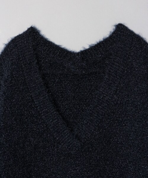 JEANASIS（ジーナシス）の「5GキラカノコVプルオーバーLS（トップス・ライトグレー()/ネイビー()・FREE）」の5枚目の写真