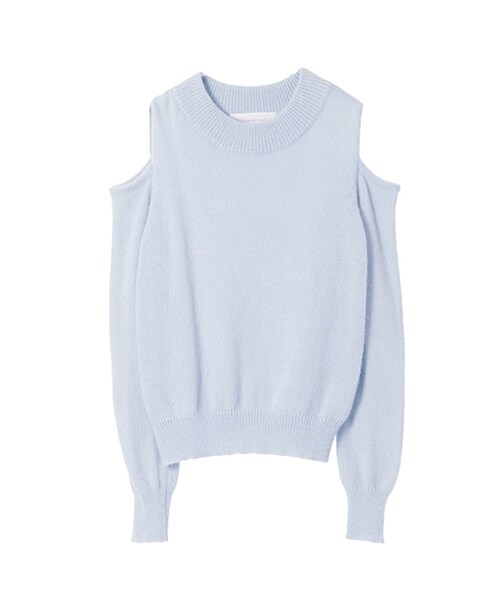 31 Sons de mode（トランテアン　ソン　ドゥ　モード）の「≪新作≫オープンショルダーニット×チュールスカートセット（ワンピース/ドレス・レディース・サックスブルー/ピンク/ブラック・36/38）」の4枚目の写真