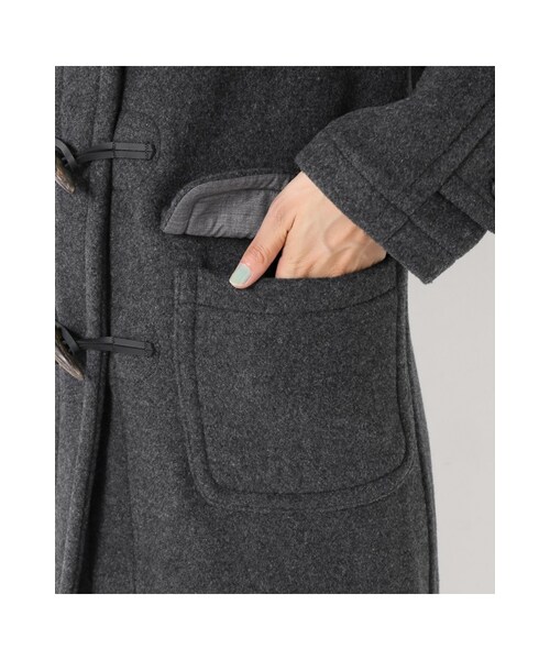 JOURNAL STANDARD（ジャーナルスタンダード）の「《予約》 別注EX-long ダッフル◆（ジャケット/アウター・グレー/ネイビー/ピンク B・36/38）」の13枚目の写真