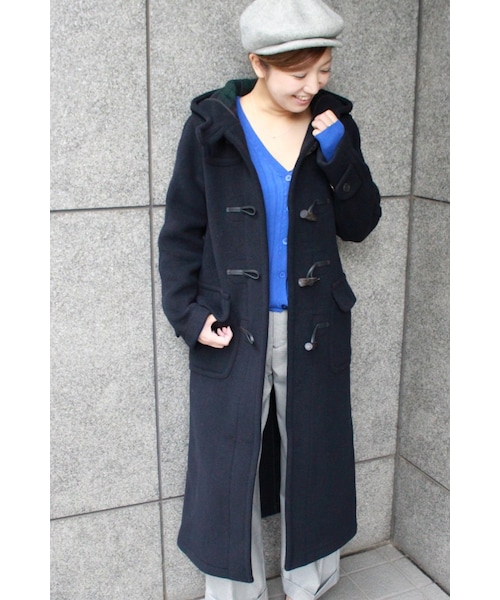 JOURNAL STANDARD（ジャーナルスタンダード）の「《予約》 別注EX-long ダッフル◆（ジャケット/アウター・グレー/ネイビー/ピンク B・36/38）」の3枚目の写真