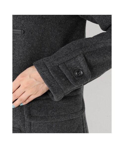 JOURNAL STANDARD（ジャーナルスタンダード）の「《予約》 別注EX-long ダッフル◆（ジャケット/アウター・グレー/ネイビー/ピンク B・36/38）」の12枚目の写真