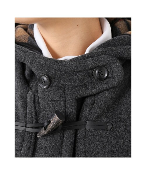 JOURNAL STANDARD（ジャーナルスタンダード）の「《予約》 別注EX-long ダッフル◆（ジャケット/アウター・グレー/ネイビー/ピンク B・36/38）」の14枚目の写真