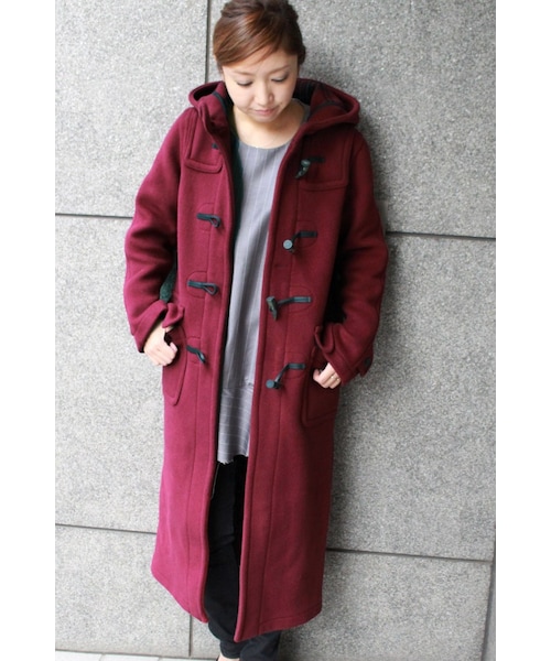 JOURNAL STANDARD（ジャーナルスタンダード）の「《予約》 別注EX-long ダッフル◆（ジャケット/アウター・グレー/ネイビー/ピンク B・36/38）」の2枚目の写真