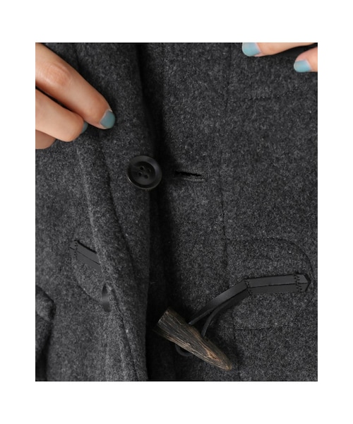 JOURNAL STANDARD（ジャーナルスタンダード）の「《予約》 別注EX-long ダッフル◆（ジャケット/アウター・グレー/ネイビー/ピンク B・36/38）」の15枚目の写真