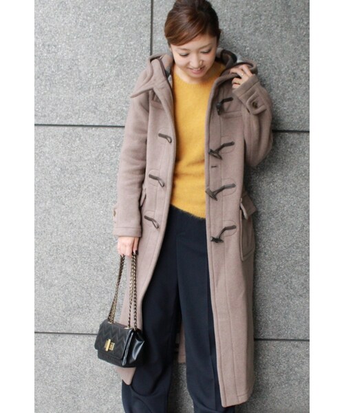 JOURNAL STANDARD（ジャーナルスタンダード）の「《予約》別注カシミアEX-ロングダッフル◆（ジャケット/アウター・ブラック/ナチュラル/ネイビー・36/38）」の2枚目の写真