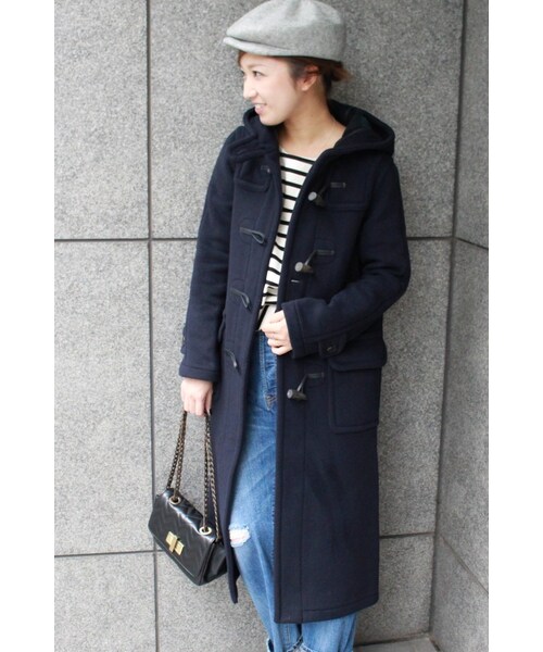JOURNAL STANDARD（ジャーナルスタンダード）の「《予約》別注カシミアEX-ロングダッフル◆（ジャケット/アウター・ブラック/ナチュラル/ネイビー・36/38）」の3枚目の写真