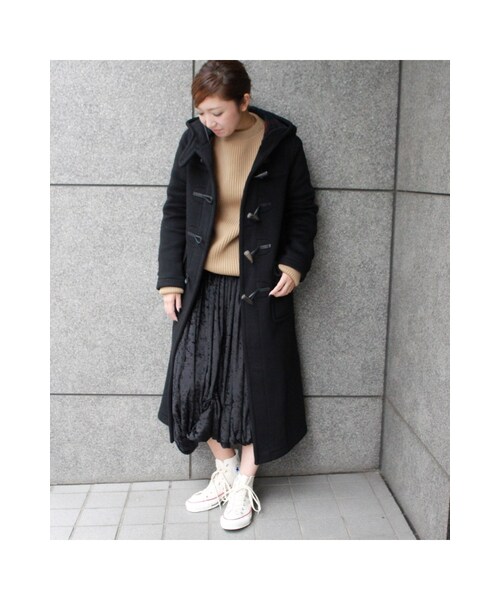 JOURNAL STANDARD（ジャーナルスタンダード）の「《予約》別注カシミアEX-ロングダッフル◆（ジャケット/アウター・ブラック/ナチュラル/ネイビー・36/38）」の10枚目の写真
