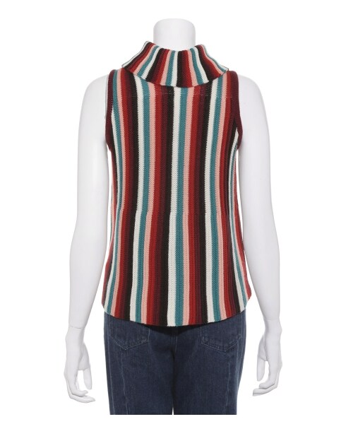 LILY BROWN(リリーブラウン)の「マルチストライプニットタンク(ニット・レディース・MST/WINE/BLK・F)」の6枚目の写真