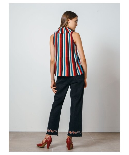 LILY BROWN(リリーブラウン)の「マルチストライプニットタンク(ニット・レディース・MST/WINE/BLK・F)」の13枚目の写真