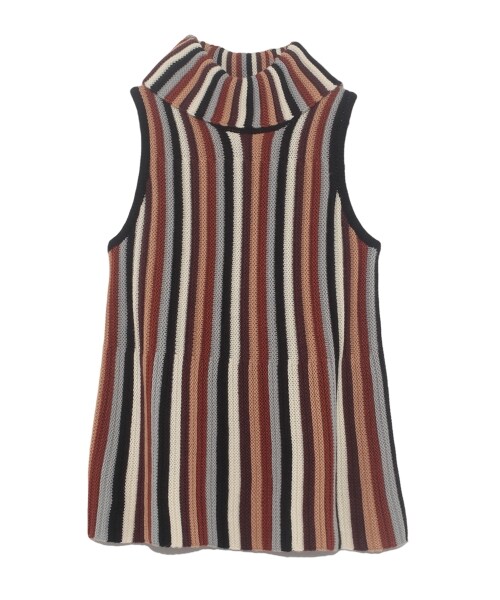 LILY BROWN(リリーブラウン)の「マルチストライプニットタンク(ニット・レディース・MST/WINE/BLK・F)」の3枚目の写真