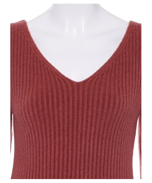 LILY BROWN(リリーブラウン)の「ベルスリーブVネックプルオーバー(ニット・レディース・PNK/RED/BLK・F)」の8枚目の写真