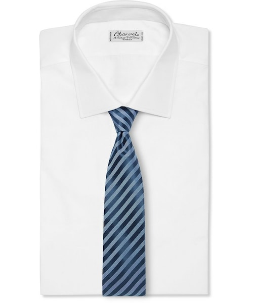 Charvet tie　(シャルベ ネクタイ) Charvet （シャルベ）の「Charvet 8cm Striped Silk-Jacquard