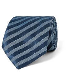 Charvet （シャルベ）の「Charvet 8cm Striped Silk-Jacquard Tie