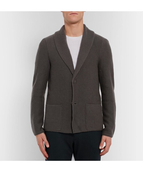 GIORGIO ARMANI（ジョルジオアルマーニ）の「Giorgio Armani Shawl-Collar Cashmere Cardigan（カーディガン/ボレロ・メンズ・Brown・IT48/IT50/IT52/IT54）」の2枚目の写真