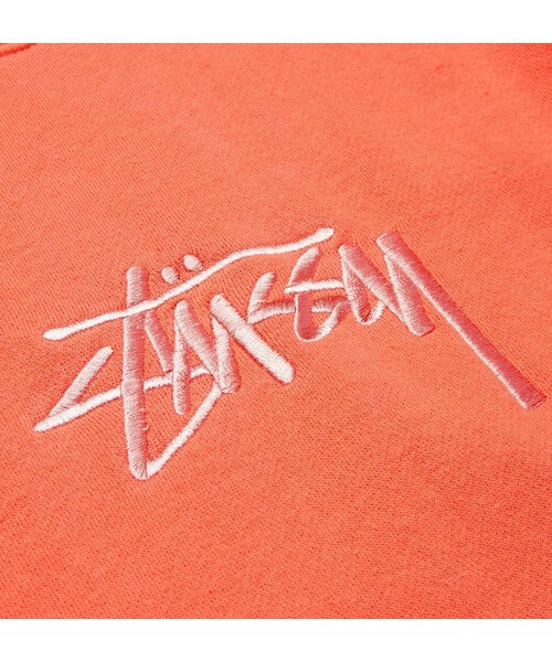STUSSY(ステューシー)の「Stüssy Embroidered Fleece-Back Cotton-Blend Jersey Sweatshirt(スウェット・メンズ・Orange・S/M/L/XL/XXL)」の4枚目の写真