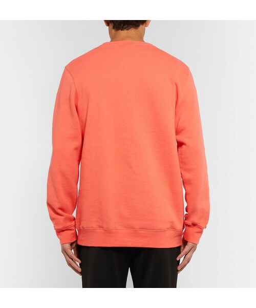 STUSSY(ステューシー)の「Stüssy Embroidered Fleece-Back Cotton-Blend Jersey Sweatshirt(スウェット・メンズ・Orange・S/M/L/XL/XXL)」の6枚目の写真