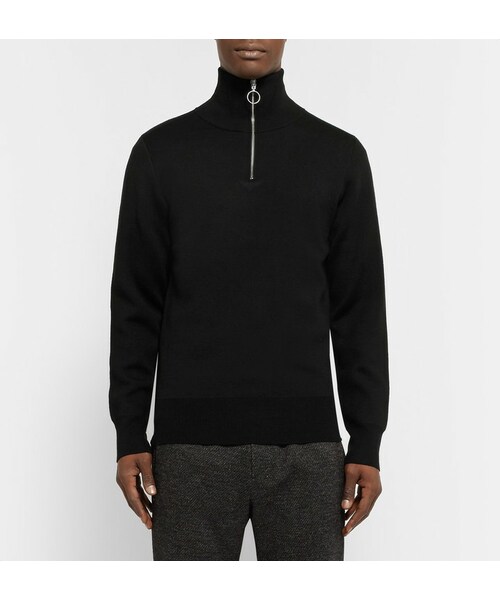 sandro zip sweater