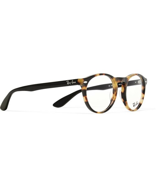 Ray-Ban（レイバン）の「Ray-Ban Round-Frame Tortoiseshell Acetate Optical Glasses（メガネ・メンズ・Tortoiseshell・One size）」の4枚目の写真