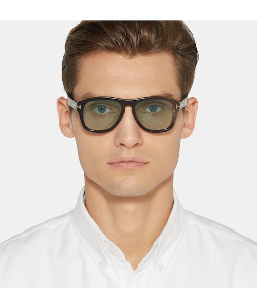 TOM FORD（トム フォード）の「TOM FORD Private Collection D-Frame Horn Optical Glasses（メガネ・メンズ・Black・One size）」の5枚目の写真