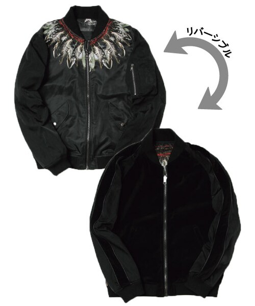 JACKROSE(ジャックローズ)の「転写リバーシブルブルゾン2016AW(ジャケット/アウター・メンズ・ブラック・M/L/XL)」の5枚目の写真