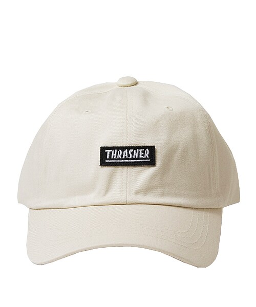 0000Lady'sの「THRASHER ボックスロゴキャップ(帽子・メンズ・ブラック/ベージュ・F)」の8枚目の写真