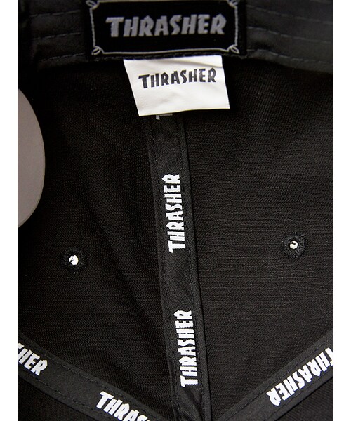 0000Lady'sの「THRASHER ボックスロゴキャップ(帽子・メンズ・ブラック/ベージュ・F)」の5枚目の写真