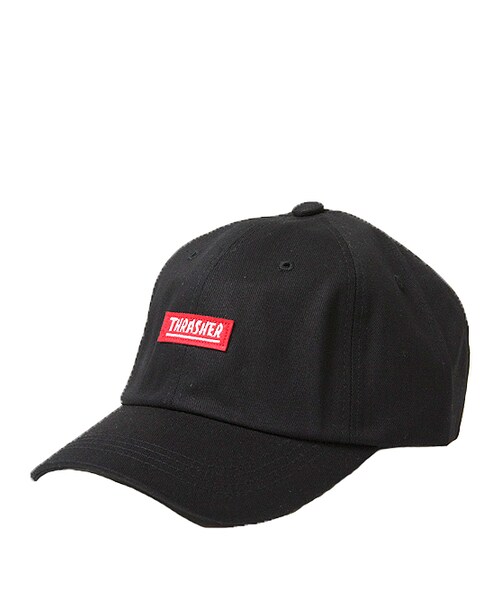 0000Lady'sの「THRASHER ボックスロゴキャップ(帽子・メンズ・ブラック/ベージュ・F)」の1枚目の写真