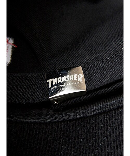 0000Lady'sの「THRASHER ボックスロゴキャップ(帽子・メンズ・ブラック/ベージュ・F)」の6枚目の写真