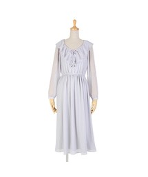 F i.n.t | ラッフルカラーシフォンロングワンピース/F i.n.t(ワンピース)