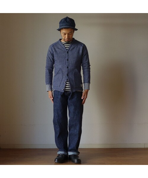 Kepani（ケパニ）の「Kepani ケパニ SWEAT CARDIGAN  "Sunset " スウェットカーディガン"サンセット" NVY ネイビー（カーディガン/ボレロ・メンズ・その他）」の5枚目の写真