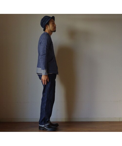 Kepani（ケパニ）の「Kepani ケパニ SWEAT CARDIGAN  "Sunset " スウェットカーディガン"サンセット" NVY ネイビー（カーディガン/ボレロ・メンズ・その他）」の6枚目の写真