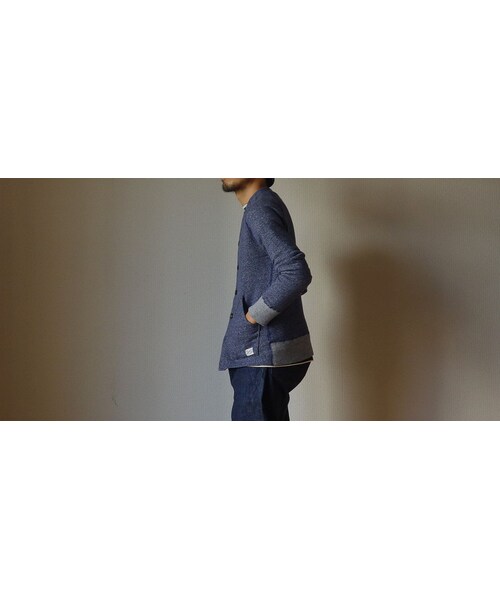 Kepani（ケパニ）の「Kepani ケパニ SWEAT CARDIGAN  "Sunset " スウェットカーディガン"サンセット" NVY ネイビー（カーディガン/ボレロ・メンズ・その他）」の3枚目の写真
