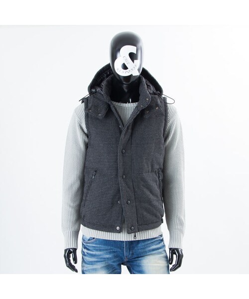 CALL&RESPONSE(コールアンドレスポンス)の「【シンサレートで薄いのに暖かい】ハウンドトゥース中綿ベスト/CALL&RESPONSE / 162-1104-12(その他アウター・メンズ・その他)」の2枚目の写真