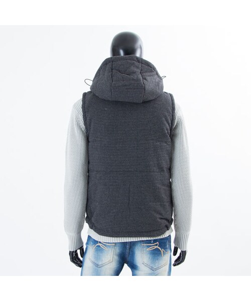 CALL&RESPONSE(コールアンドレスポンス)の「【シンサレートで薄いのに暖かい】ハウンドトゥース中綿ベスト/CALL&RESPONSE / 162-1104-12(その他アウター・メンズ・その他)」の3枚目の写真