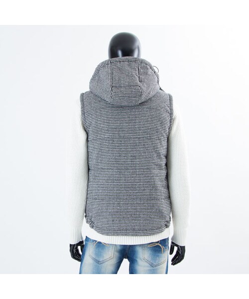 CALL&RESPONSE(コールアンドレスポンス)の「【シンサレートで薄いのに暖かい】ハウンドトゥース中綿ベスト/CALL&RESPONSE / 162-1104-12(その他アウター・メンズ・その他)」の5枚目の写真