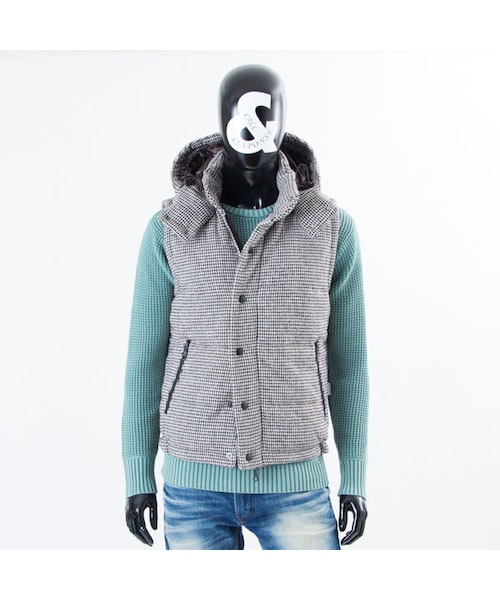 CALL&RESPONSE(コールアンドレスポンス)の「【シンサレートで薄いのに暖かい】ハウンドトゥース中綿ベスト/CALL&RESPONSE / 162-1104-12(その他アウター・メンズ・その他)」の6枚目の写真