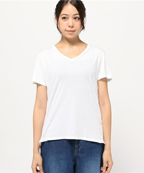 CAL．Berries（カルベリーズ）の「CAL.Berries BERRY EASY VネックMEN'S Tシャツ（Tシャツ/カットソー・レディース・ホワイト/グレー/カーキ/ネイビー・S/M）」の5枚目の写真