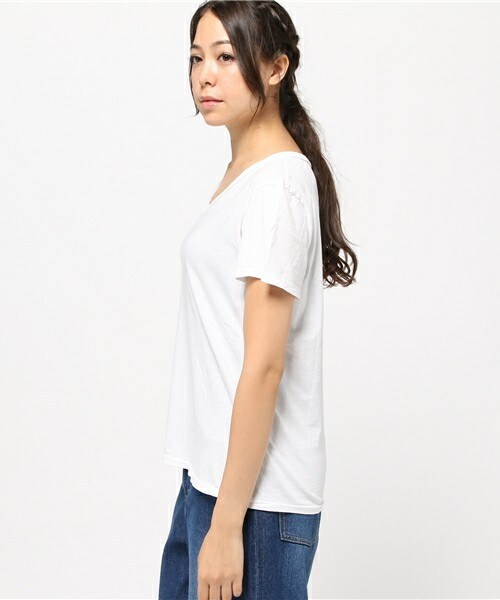 CAL．Berries（カルベリーズ）の「CAL.Berries BERRY EASY VネックMEN'S Tシャツ（Tシャツ/カットソー・レディース・ホワイト/グレー/カーキ/ネイビー・S/M）」の6枚目の写真