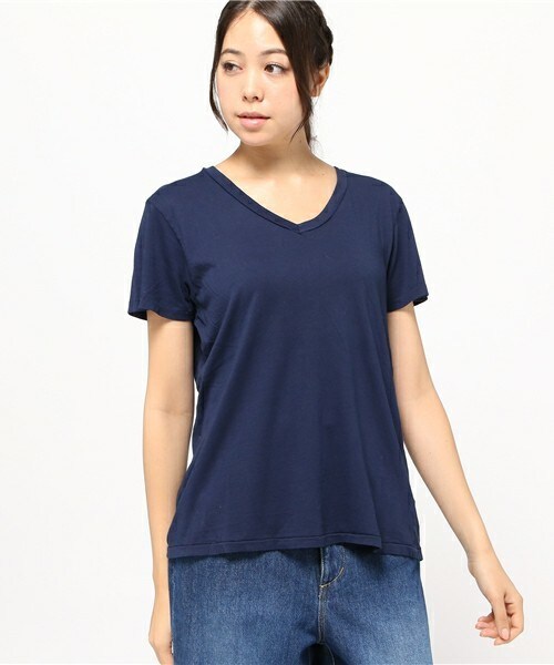 CAL．Berries（カルベリーズ）の「CAL.Berries BERRY EASY VネックMEN'S Tシャツ（Tシャツ/カットソー・レディース・ホワイト/グレー/カーキ/ネイビー・S/M）」の4枚目の写真