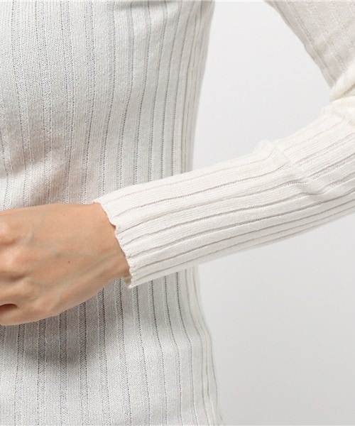 INTERPLANET（インタープラネット）の「ソリストヒート太リブタートル（ニット/セーター・レディース・オフホワイト/ブラック/グレー/キャメル/ワイン・FREE）」の11枚目の写真