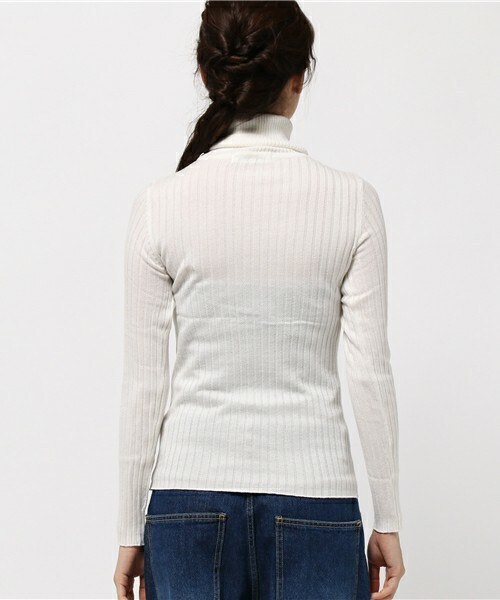 INTERPLANET（インタープラネット）の「ソリストヒート太リブタートル（ニット/セーター・レディース・オフホワイト/ブラック/グレー/キャメル/ワイン・FREE）」の9枚目の写真