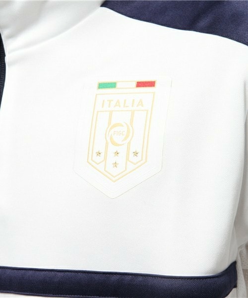 【未使用】イタリア代表　トレーニングシャツ　L　PUMA　プーマ　ホワイト PUMA（プーマ）の「メンズ プーマ イタリア トレーニングトップ