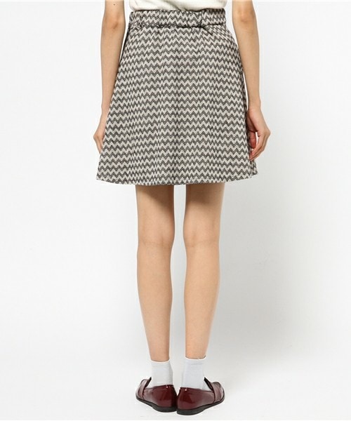archives（アルシーヴ）の「幾何学柄ジャガードスカート（スカート・レディース・ブラック/ブラウン/ネイビー・MEDIUM）」の6枚目の写真