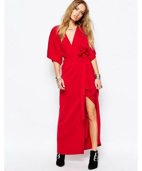 kimono sleeve maxi dress