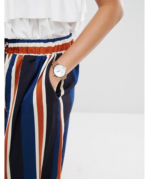 EMPORIO ARMANI（エンポリオアルマーニ）の「Emporio Armani Brown Leather Retro Watch AR1988（アナログ腕時計・レディース・Brown・One Size）」の3枚目の写真