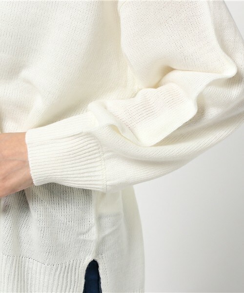 archives（アルシーヴ）の「ベルト付チュニック（ニット/セーター・レディース・オフホワイト/ブラック/グレー/キャメル・MEDIUM）」の9枚目の写真