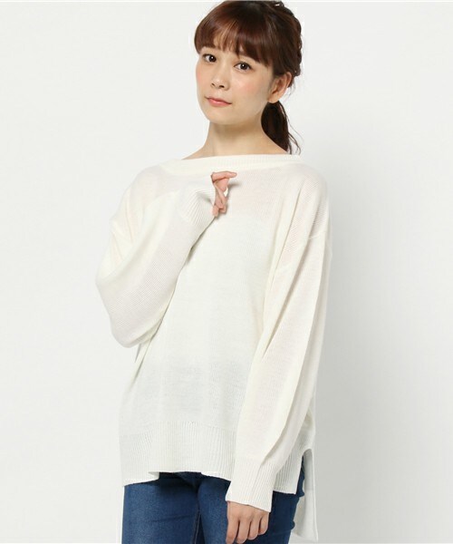 archives（アルシーヴ）の「ベルト付チュニック（ニット/セーター・レディース・オフホワイト/ブラック/グレー/キャメル・MEDIUM）」の12枚目の写真