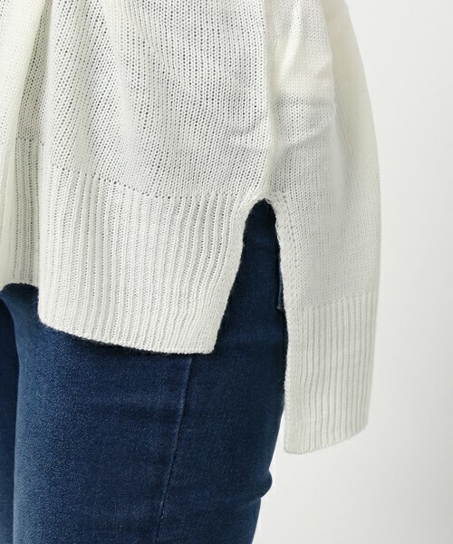 archives（アルシーヴ）の「ベルト付チュニック（ニット/セーター・レディース・オフホワイト/ブラック/グレー/キャメル・MEDIUM）」の10枚目の写真