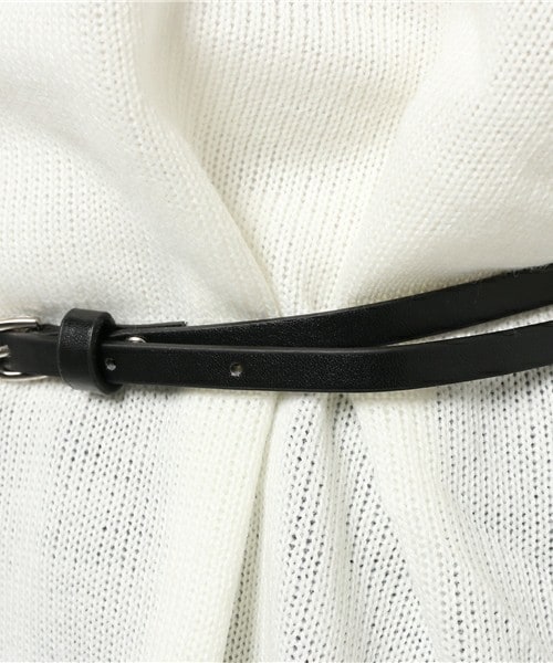 archives（アルシーヴ）の「ベルト付チュニック（ニット/セーター・レディース・オフホワイト/ブラック/グレー/キャメル・MEDIUM）」の11枚目の写真